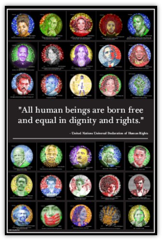 All Humans Black Poster